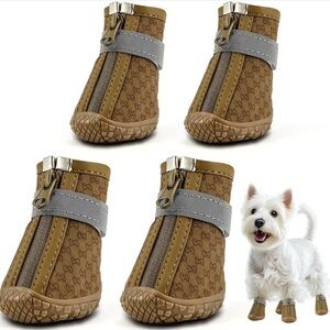 Stylish Brown Dog Boots